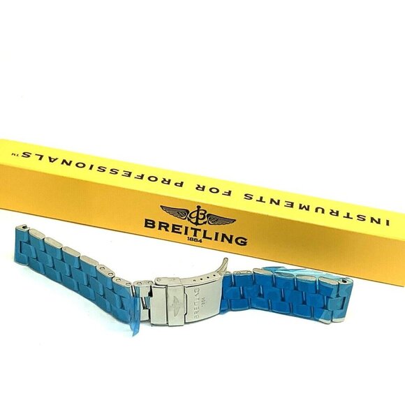 Breitling Men's Watch Replacement Bracelet Silver Stainless Steel Band 2… - Picture 2 of 10
